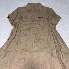 nestRnobe ネストローブ　リネン半袖シャツワンピース　日本製　麻