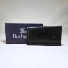 【箱付・美品】Burberry バーバリー　4連　キーケース　シボレザー