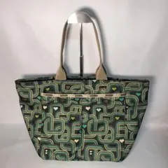 LeSportsac レスポートサック ナイロン トートバッグ グリーン 大きめのサムネイル