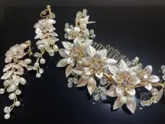 【大幅値下げしました！】ブライダルヘッドドレス&イヤリング