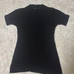 DONNA KARAN NEW YORK 半袖ニット ブラック