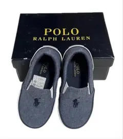 POLO RALPH LAUREN 新品 15.5cm ロゴ刺繍キッズスリッポン