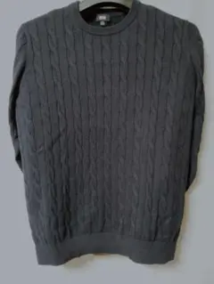 ユニクロ　カシミヤ混ケーブルニット　メンズ　XL