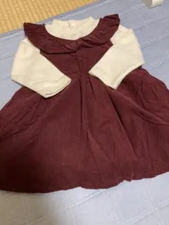 petit main ジャンバースカート ワインレッド　90㎝