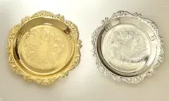 小物トレイ　ゴールド&シルバー　セット
