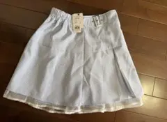 ピンクラテ 水色 チェック柄 スカート Mサイズ