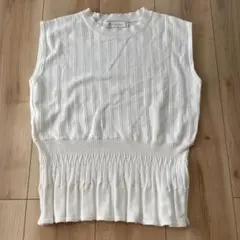 ROPÉ PICNIC ノースリーブニット 38 ホワイト