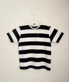 品質表示タグ無し 美品 アミパリス ハートロゴ ボーダーTシャツ - メルカリ