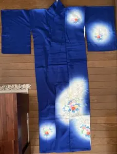 青地 花籠文様 訪問着 絵羽柄 花柄 和装 着物のサムネイル