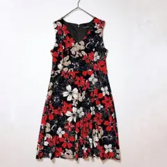 トミーヒルフィガー ワンピース Vネック ノースリーブ 花柄