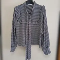 [INGNI]新品未使用 ギンガムチェックシャツ 長袖 フリル