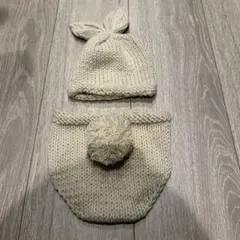 ニューボーンフォト　ベビー　ウサギコスチュームセット