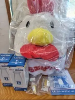 一番くじ ローソン LAWSON C賞 ぬいぐるみ D賞 チャーム F賞 牛乳瓶