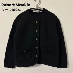 【Robert Mackie】Vintage ウール100% カーディガン　黒