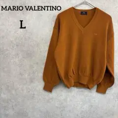 MARIO VALENTINO マリオ・ヴァレンチノ　Vネックニットセーター　茶のサムネイル