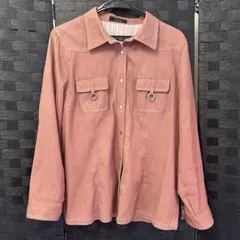 レリアン Leilian コットン シャツジャケット ピンク系 13+ 日本製のサムネイル