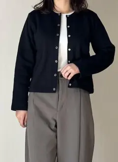 無印良品　スウェットカーディガン　ブラック