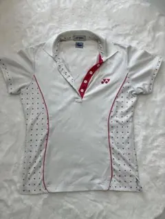 YONEX Mサイズ ポロシャツ 白ドット