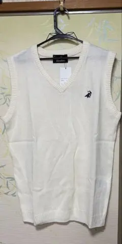 Paradise ホワイト Vネック ベスト