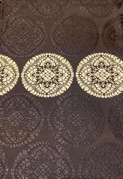 畳みジワとシワあり 正絹 袋帯（AI推定）金糸 有職文様 亀甲 寿文字 礼装用