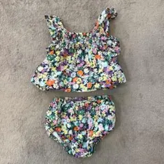 GAP 花柄フリル付きベビー服上下セット 70㎝