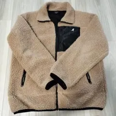 KANGOL 5 ZIP FIVE フリースジャケット M ベージュ