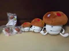 ドコモダケ 大中小3体セット+おまけストラップ３体付　NTT DoCoMoのサムネイル