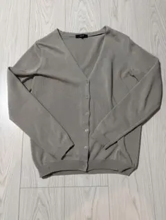 【お値下げ】コムサイズム　Vネック　カーディガン グレー