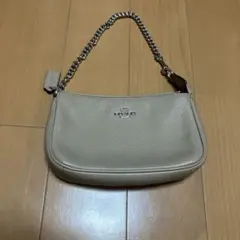 COACH コーチ レザー チェーン ポーチ ミニバッグ ゴールド系