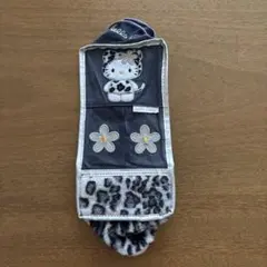 ハローキティ デニム&フェイクファー ヒョウ柄キティ ティッシュカバー
