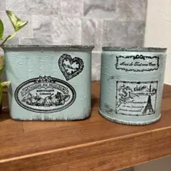 ③★リメイク缶★2個セット★多肉植物に^ ^