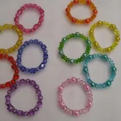 カラフルビーズブレスレット10個セット