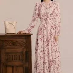 SNIDEL Sustainableプリーツプリントワンピース