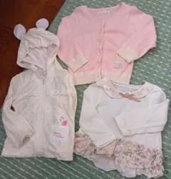 女の子　クーラクール95 リリーアイボリー　90 3点セット