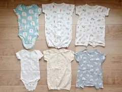 ベビー ロンパース ボディスーツ 半袖 肌着 50 60 70 はらぺこあおむし