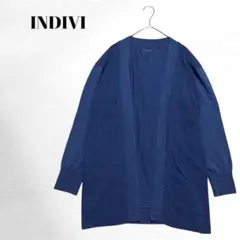 【INDIVI】長袖カーディガン/アウター/オープンフロント/レーヨン/キレイめのサムネイル