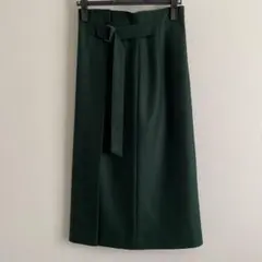 DRESSTERIOR ダークグリーン タイトスカート ベルト付きのサムネイル