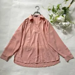 m.f.editorialスキッパーブラウス（M）ピンク系のサムネイル