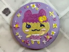 たまごっち 刺繍CANバッジ　ちゃまめっち　缶バッチ