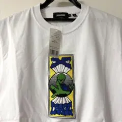 新品 エクストララージ tシャツ ホワイト エイリアン 刺繍 ストリートSサイズ