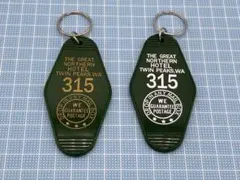 ツインピークス　ホテルキータグ　ホワイト＆ゴールド2種　グレートノーザンホテル