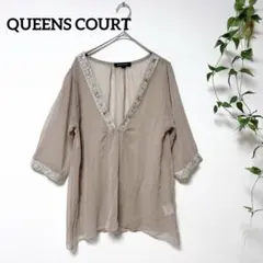 QUEENS COURT クイーンズコート ビジュー スパンコール チュニック2