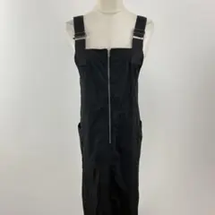美品GRL ワイドストラップジップナロージャンパースカート ai52 ワンピース