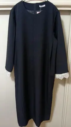 新品未着用★ ブラック長袖ワンピース LL 卒園式卒業式 フォーマル