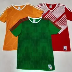 adidas Tシャツ 3枚セット まとめ売り　赤　緑　オレンジ　綿１００%