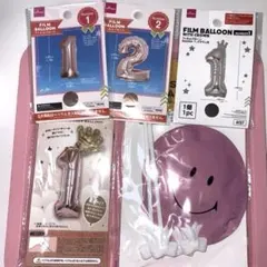風船　バルーン　誕生日　バースデー　記念　1　2　手持ち　スティック　まとめ売り