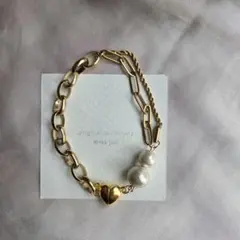 ⭐️SALE⭐️モスキーノ ネックレス ゴールド ハート パール 