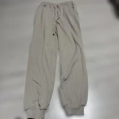 リブ ワイドパンツ ベージュ　EGOIST