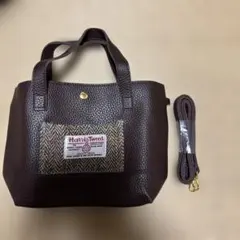 【Harris Tweed】BEAMS2Wayトートバッグ ダークブラウン