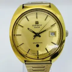 TISSOT ティソ　シースター　ヴィンテージ　ゴールドカラー　手巻き　腕時計のサムネイル